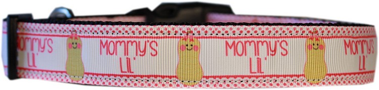 Mommy's Lil Peanut Nylon Dog Collar MD Narrow